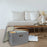Cotton Linen Foldable Storage Box with Lid XL Size 58 x 40 x 35cm Organizer Container for Home Use - Grey - 6