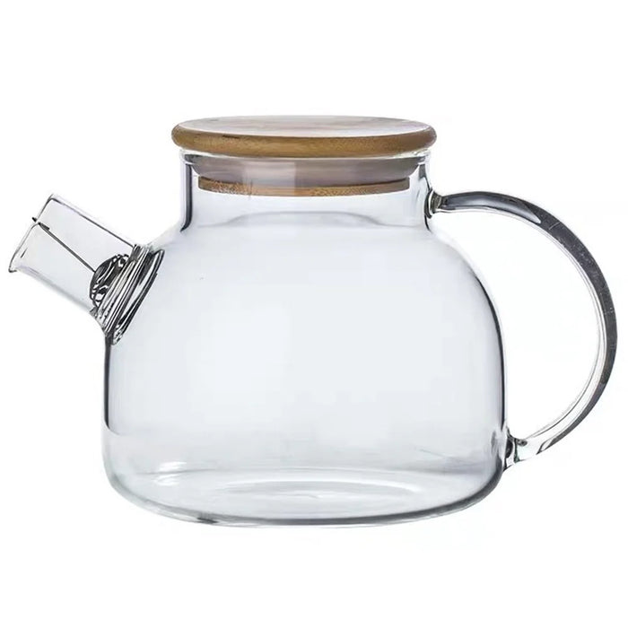 600ML Transparent Teapot Heat Resistant High Borosilicate Glass Water Kettle Shatterproof Juice Jug ( No FDA, BPA Free ) - 1