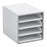Open Style Desktop Organizer 4-Drawer Storage Box A4 File Cabinet Workstation Organizer for Office / Home - 2
