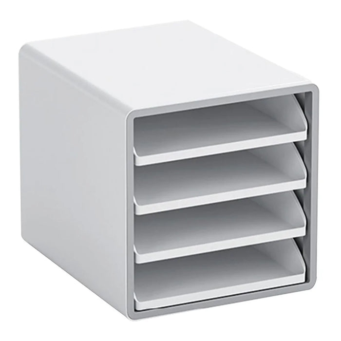 Open Style Desktop Organizer 4-Drawer Storage Box A4 File Cabinet Workstation Organizer for Office / Home - 2