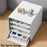 Open Style Desktop Organizer 4-Drawer Storage Box A4 File Cabinet Workstation Organizer for Office / Home - 4