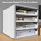 Open Style Desktop Organizer 4-Drawer Storage Box A4 File Cabinet Workstation Organizer for Office / Home - 6