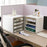Drawer Style Desktop Organizer 4-Tier Clear File Cabinet A4 Documents Workspace Storage Box for Office / Home - 6