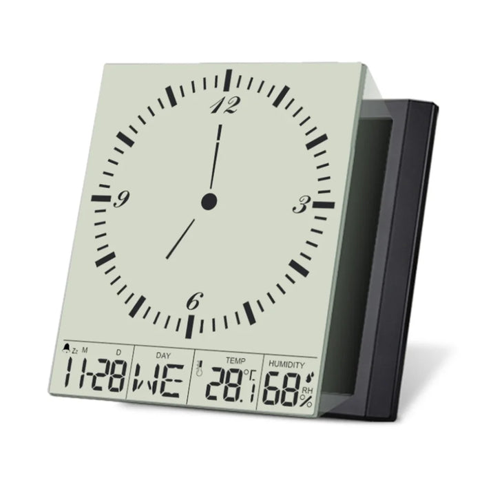 TS-8675 Multifunctional Digital Wall Clock Large Screen Display Temperature Humidity Meter Alarm Clock - 3