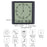 TS-8675 Multifunctional Digital Wall Clock Large Screen Display Temperature Humidity Meter Alarm Clock - 4