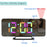 TS-9210 RGB Mirror Projection Clock Large Screen Digital Alarm Clock Desktop Electronic Clock - 3