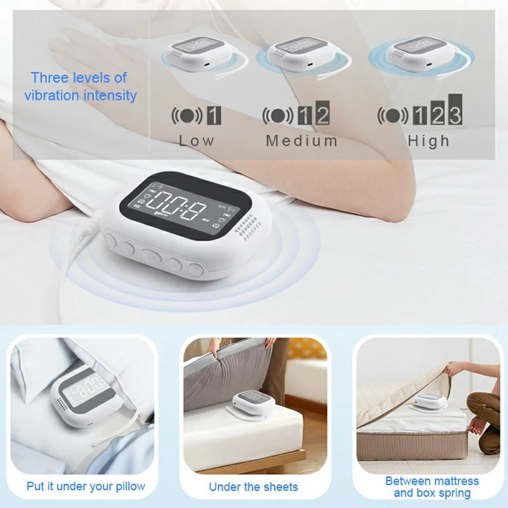 TS-BC700F Multifunction Vibrating Alarm Clock Portable FM Radio for Deaf Elderly Heavy Sleepers - 5
