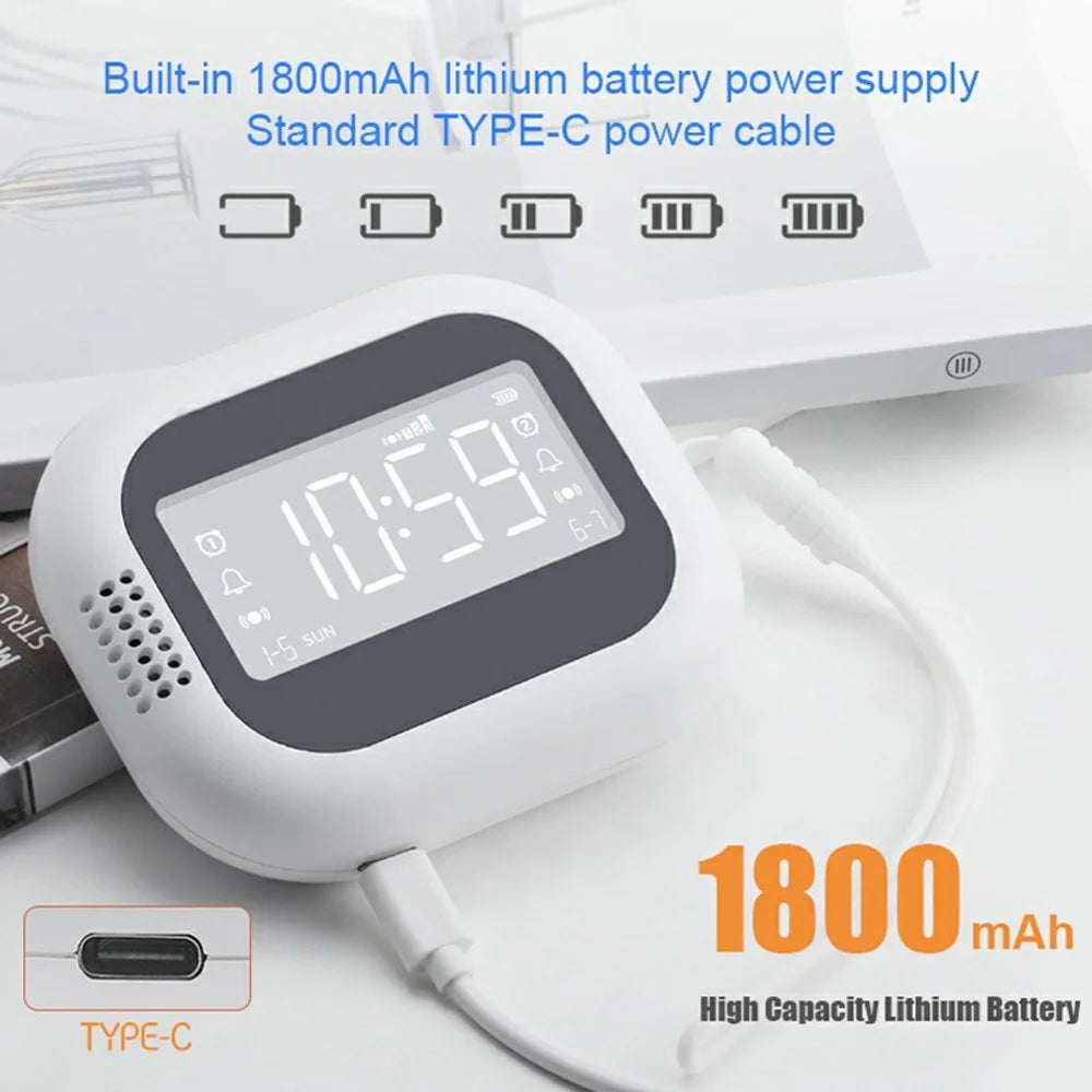 TS-BC700F Multifunction Vibrating Alarm Clock Portable FM Radio for Deaf Elderly Heavy Sleepers - 7