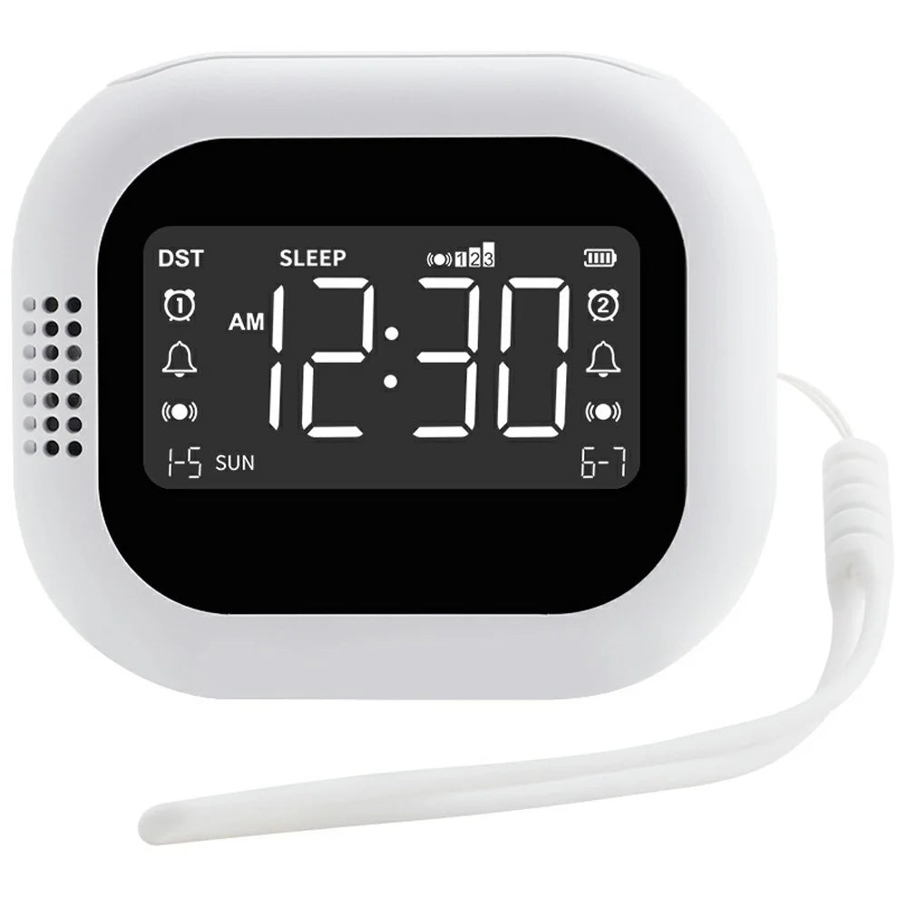 TS-BC700S Portable Vibrating Alarm Clock 2.75 Inch White Noise Machine for Deaf Elderly Heavy Sleepers - 1