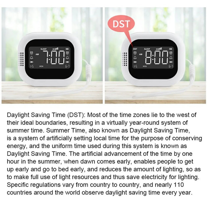 TS-BC700S Portable Vibrating Alarm Clock 2.75 Inch White Noise Machine for Deaf Elderly Heavy Sleepers - 5