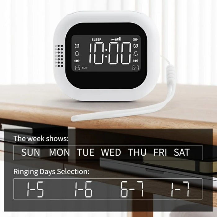 TS-BC700S Portable Vibrating Alarm Clock 2.75 Inch White Noise Machine for Deaf Elderly Heavy Sleepers - 6