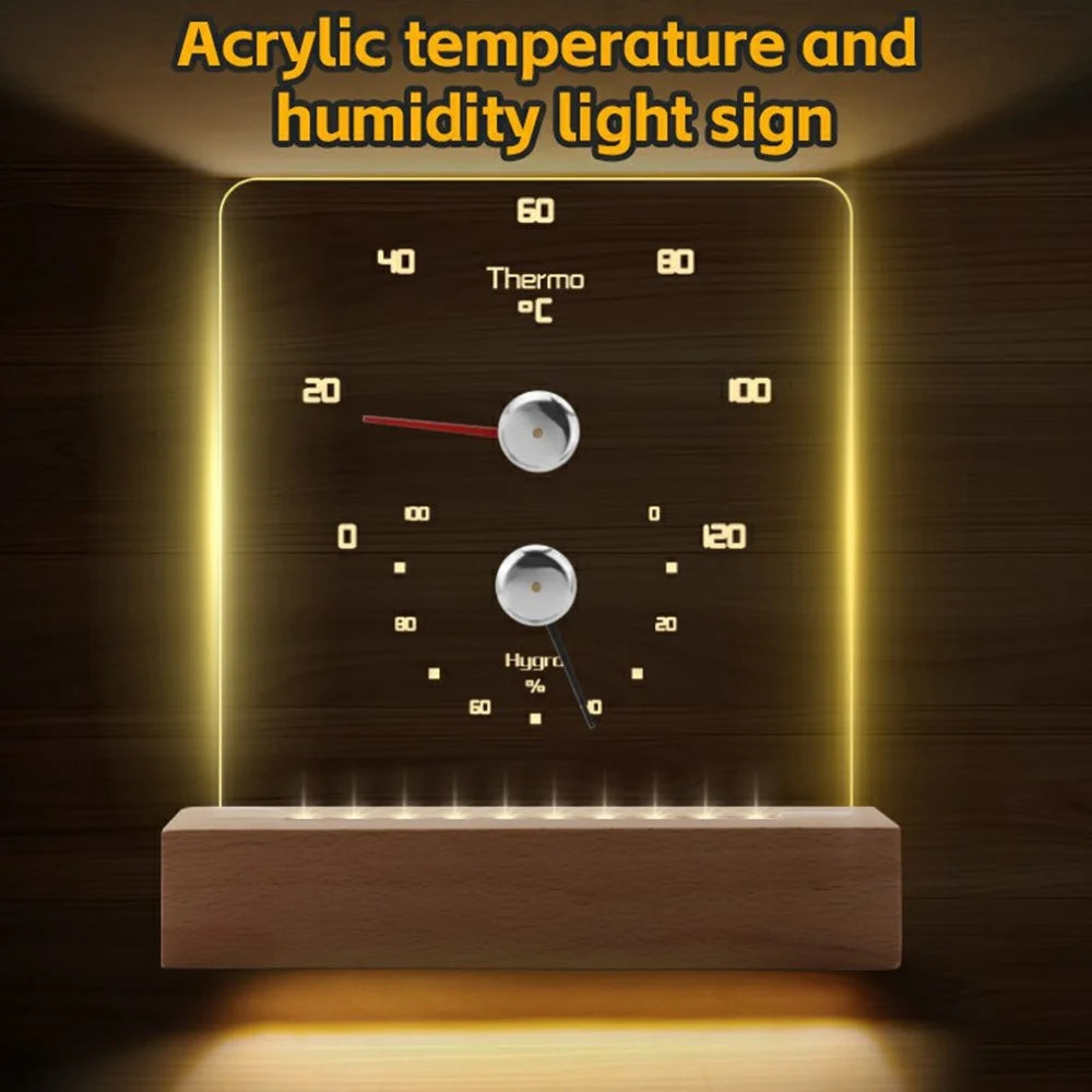 TS-JX810 Sauna Room Thermometer Hygrometer with Bimetal Pointer Steam Room Temperature Humidity Meter - 2