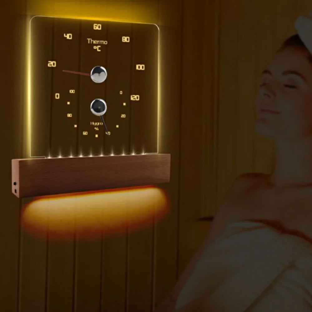 TS-JX810 Sauna Room Thermometer Hygrometer with Bimetal Pointer Steam Room Temperature Humidity Meter - 5
