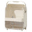 Size S Dust-Proof Makeup Organizer PET Multi-Layer Flip-Top Cosmetic Storage Box with Handle - Beige - 2