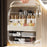 Size S Dust-Proof Makeup Organizer PET Multi-Layer Flip-Top Cosmetic Storage Box with Handle - Beige - 4