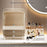 Size S Dust-Proof Makeup Organizer PET Multi-Layer Flip-Top Cosmetic Storage Box with Handle - Beige - 6