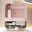Size S Dust-Proof Makeup Organizer PET Multi-Layer Flip-Top Cosmetic Storage Box with Handle - Beige - 7
