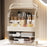 Makeup Organizer Large Capacity Multi-Layer Flip Top Storage Box With Handle Dust-Proof Cosmetic Case, L Size - Yellow - 1