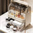 Makeup Organizer Large Capacity Multi-Layer Flip Top Storage Box With Handle Dust-Proof Cosmetic Case, L Size - Yellow - 3