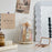 Rotating Makeup Brush Holder Organizer Eyeshadow Brushes Eyebrow Pencils Desktop Cosmetic Storage Box with Lid - Beige - 6