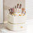 Rotating Makeup Organizer with Drawer Cosmetic Brush Holder Lipstick Eyebrow Pencil Storage Rack - Beige - 1