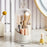 Rotating Makeup Brush Organizer Dustproof Cosmetic Holder Multi Compartment Storage Box with Transparent Lid - 3