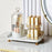 Rotating Makeup Organizer Desktop Cosmetic Storage Box with Lid + Lipstick Storage Rack - 1