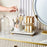 Rotating Makeup Organizer Desktop Cosmetic Storage Box with Lid + Lipstick Storage Rack - 5