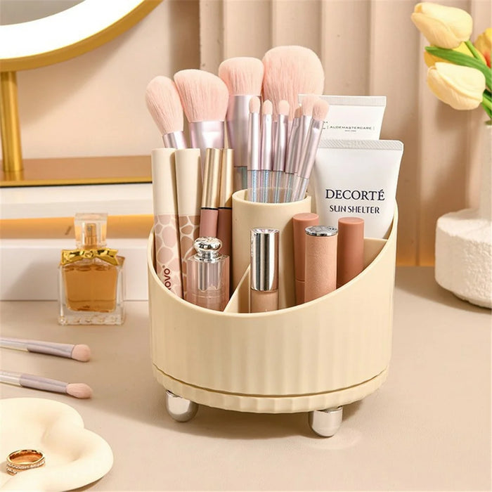 Rotating Makeup Brush Holder Eyeshadow Brushes Eyeliner Lipstick Cosmetic Stationery Organizer - 2