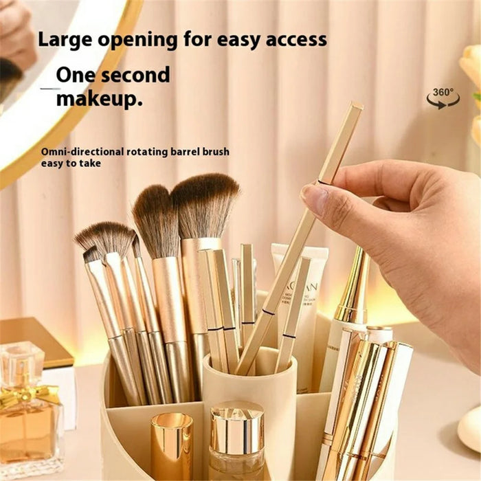 Rotating Makeup Brush Holder Eyeshadow Brushes Eyeliner Lipstick Cosmetic Stationery Organizer - 4
