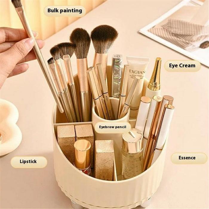 Rotating Makeup Brush Holder Eyeshadow Brushes Eyeliner Lipstick Cosmetic Stationery Organizer - 5