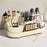 Rotating Makeup Organizer Vanity Cosmetic Brush Holder 360 Degree Spin Storage Box without Lid - Beige - 1
