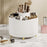 Vertical Stripes Design Rotating Makeup Brush Holder ABS Desktop Organizer Cosmetic Storage Container - White - 1