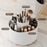 Vertical Stripes Design Rotating Makeup Brush Holder ABS Desktop Organizer Cosmetic Storage Container - White - 6