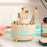 Rotating Cosmetic Organizer Makeup Brush Eyebrow Pencil Holder Desktop Storage Container - Beige - 4