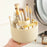 Rotating Cosmetic Organizer Makeup Brush Eyebrow Pencil Holder Desktop Storage Container - Beige - 6