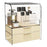 Size S Luxury Clear Makeup Organizer 3 Tier Dustproof Cosmetic PET Storage Box with Flip Cover - Beige - 1
