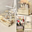 Size S Luxury Clear Makeup Organizer 3 Tier Dustproof Cosmetic PET Storage Box with Flip Cover - Beige - 3