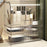 Size L Flip Cover Luxury Clear Makeup Organizer 3 Tier Dustproof Cosmetic PET Storage Box + Lipstick Holder - Beige - 4