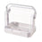 Cosmetic Organizer Dustproof Desktop Vanity Makeup Skincare Products Storage Box with Handle - White - 1