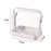 Cosmetic Organizer Dustproof Desktop Vanity Makeup Skincare Products Storage Box with Handle - White - 2