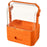 Extra Large Cosmetic Organizer Desktop Dustproof Makeup Storage Box with Double Drawer - Orange - 1