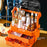 Extra Large Cosmetic Organizer Desktop Dustproof Makeup Storage Box with Double Drawer - Orange - 2
