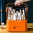 Extra Large Cosmetic Organizer Desktop Dustproof Makeup Storage Box with Double Drawer - Orange - 4