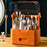 Extra Large Cosmetic Organizer Desktop Dustproof Makeup Storage Box with Double Drawer - Orange - 5