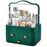 Extra Large Size Cosmetic Organizer with Drawers Dustproof Makeup Skincare Products Storage Box - Blackish Green - 1