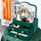 Extra Large Size Cosmetic Organizer with Drawers Dustproof Makeup Skincare Products Storage Box - Blackish Green - 5
