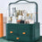 Extra Large Size Cosmetic Organizer with Drawers Dustproof Makeup Skincare Products Storage Box - Blackish Green - 6