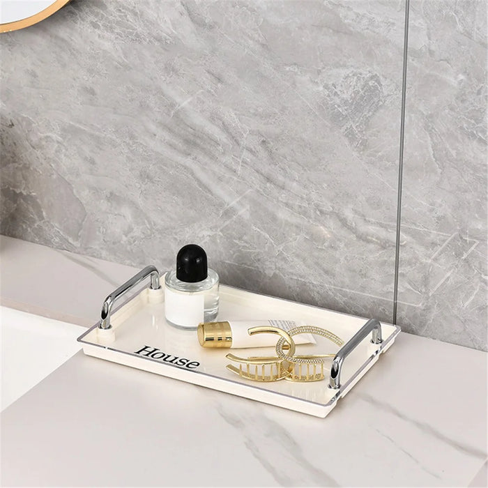 Single Layer Medium Size Cosmetic Organizer Makeup Storage Rack Lipstick Skincare Holder Stand - Beige - 1
