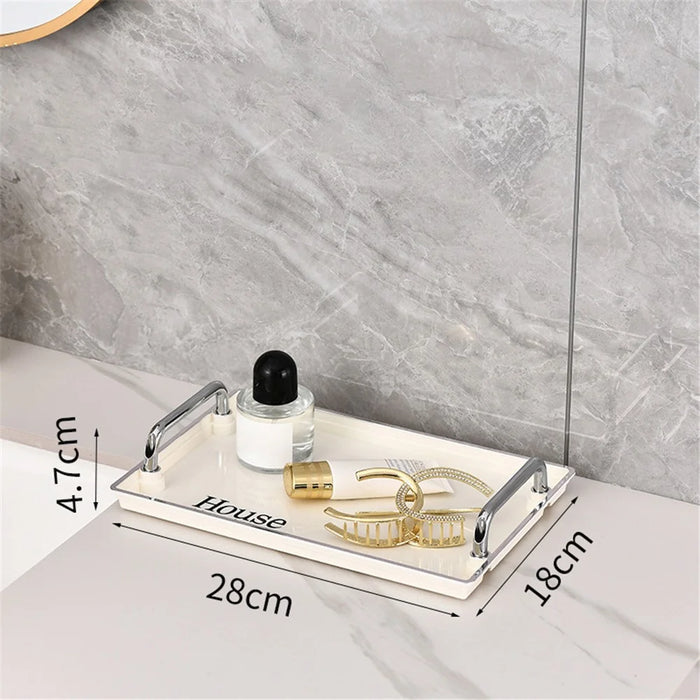 Single Layer Medium Size Cosmetic Organizer Makeup Storage Rack Lipstick Skincare Holder Stand - Beige - 6